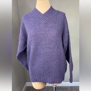 Vintage American Eagle Purple Wool Blend Chunky Pullover Sweater S